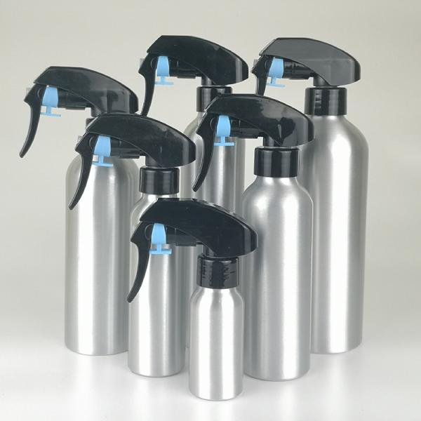 Customized Label Empty 100ml 200ml 300ml 500ml 1000ml Aluminum Bottles Spray Fine Mist Lid for Lotion Shampoo Essential Oil