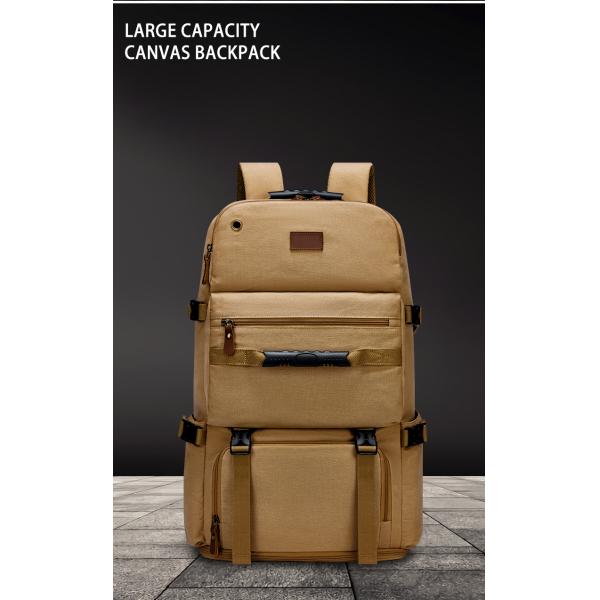 56-77 литров Винтажный холст Ноутбук рюкзак Хаки цвет водонепроницаемость
