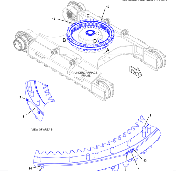 SLEWING BEARING E336D 296-6305 GEAR & BEARING GP-SWING PART OF 378-9574 POWER TRAIN AR