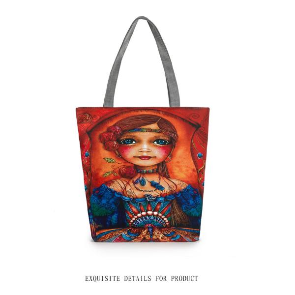 New girl foliage pattern printed canvas shoulder bag female elephant female