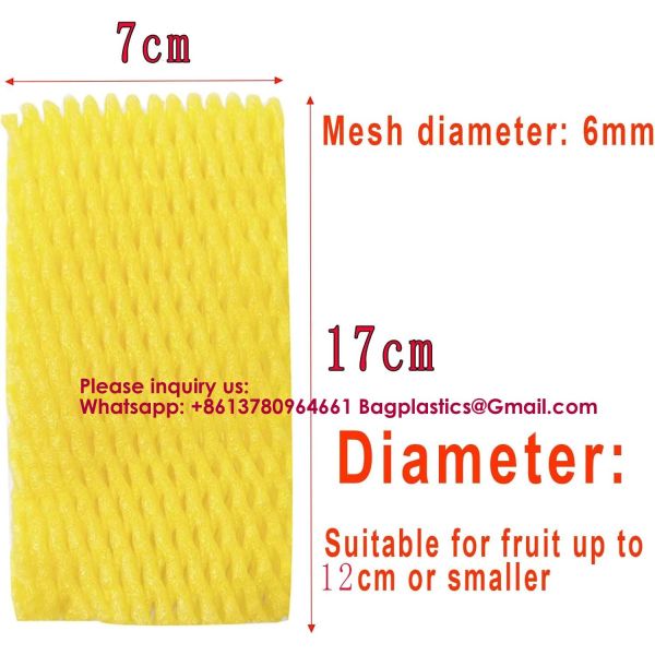 Fruit Foam Mesh Wrap Premium Quality Eco-Friendly Polyethylene Foam Fruit Nets For Fresh Produce Protective Packaging Agriculture Storage Shockproof Foam Protective Cover, Orange, Apple, Pear, Peach