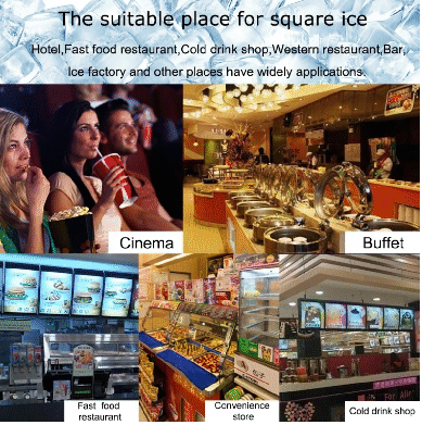 200KG Ice Storage Capacity Cube Ice Maker with Automatic Dispenser and Ice Output