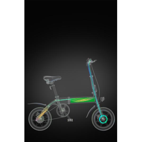 14 Inch City Electric Folding Bikes Rear Motor All Terrain with 36V Fat 250W 7.5ah Bicycle Digital Lithium Battery Ce