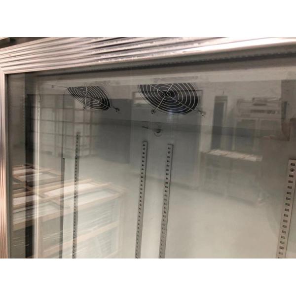 Top Mounted Commercial Glass Freezer With Automatic Drain Water Evaporating System