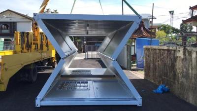 Casa de contêiner dobrável portátil de aço galvanizado para reassentamento em desastres