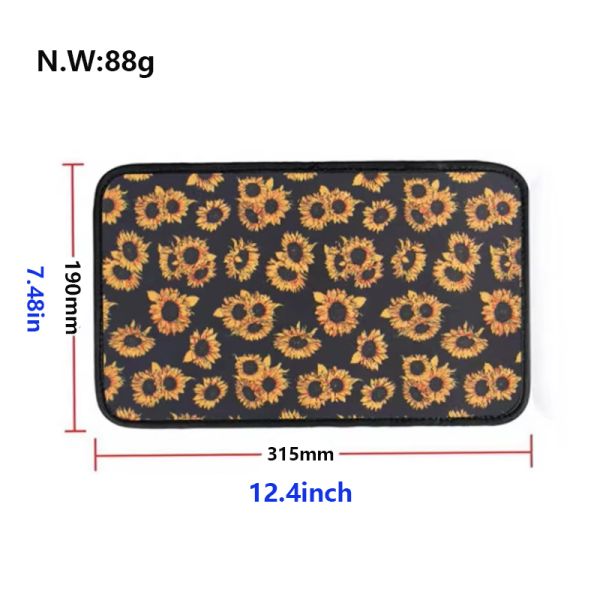 Sublimation Car Armrest Pad Blanks Custom Printing Neoprene Console Armrest Pad Cover