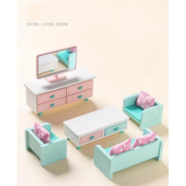 Мини игрушки спальни девушек Montessori деревянные без заусенца