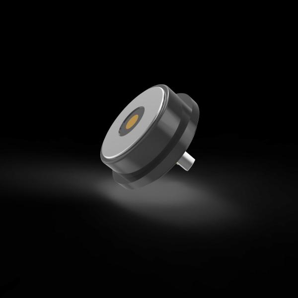 Black round male and female magnetic cable connector for asset strip