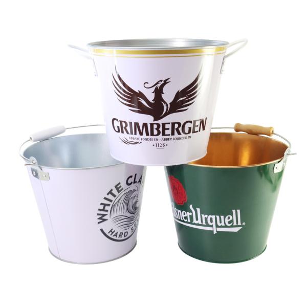 Eco Friendly Metal Wine Bucket Customized Metal Tin Can Bucket With Handle Galvanized Buckets