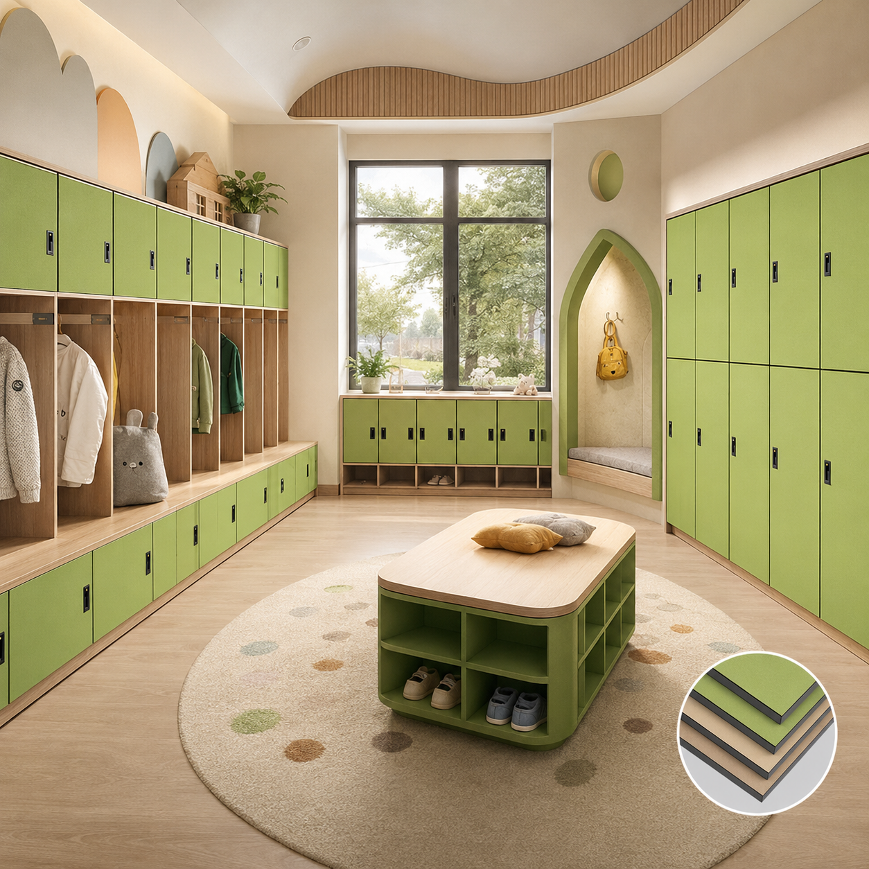 HPL Compact Laminate Lockers | Waterproof Anti-Bacterial Phenolic Resin Storage