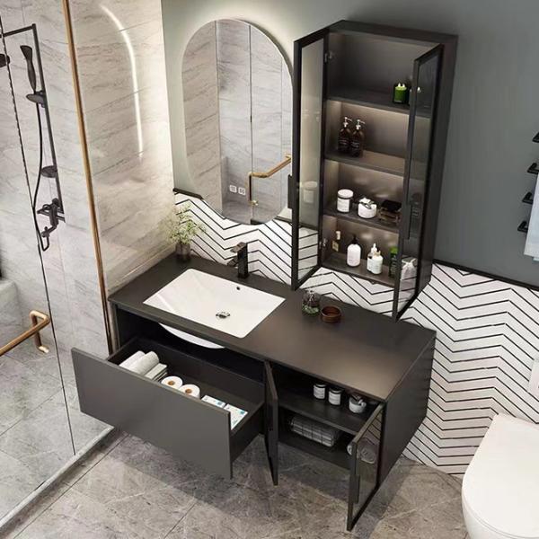 Верхние блоки тщеты Bathroom Каррары изогнули белый неподдельный мраморный цвет