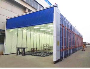 CoatTech Industrial High Efficiency Telescopic Mobile Paint Room, Retractable