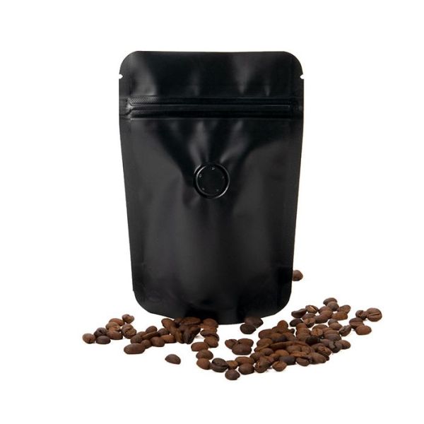 Recyclable Materials Durable Flat Bottom Coffee Bean Pouch Plastic Zipper Packaging Valve Coffee Bag