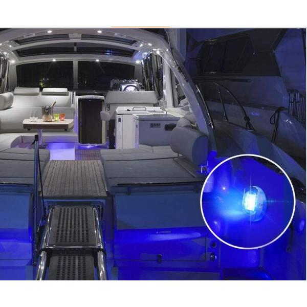 12V Blue White Waterproof LED Transom Yacht LED Courtesy Boat Interior Lights