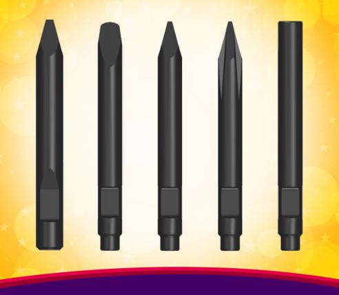 OEM Hydraulic Breaker Accessories Excavator Rock Breaker Chisel 175mm 185mm 195mm