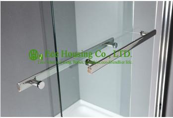 Shower room Double Sliding Aluminium bypass Shower Doors,Tempered Glass Sliding Enclosed Portable simple shower cabin