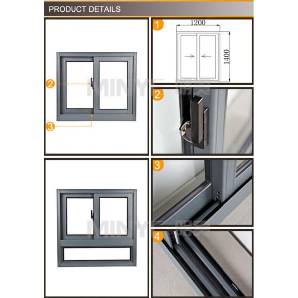 Aluminum Alloy Frame Material Security Windows with Low-E Glass and Wire Mesh Screen