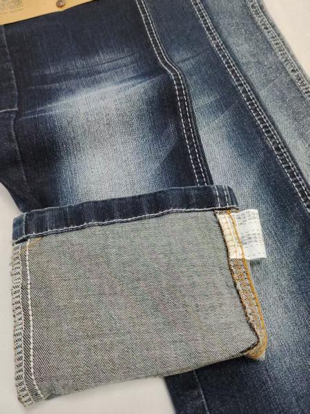9oz Bleu Gris 75% Coton de haute qualité, Tissu Denim en fil de Bambou Vertical, avec une largeur totale de 180cm JSD3021B Pour Jeans