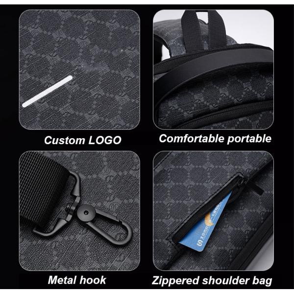 Business Anti Theft Chest Men's Messenger Bags USB Cross Body Bag Custom Brand