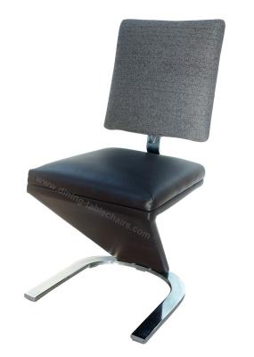 Brown Seat PU Dining Chairs , Indoor Living Room Modern Leisure Chair