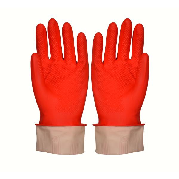 Wrist Protection Heavy Duty Long Rubber Gloves Liquid Proof 50-120g