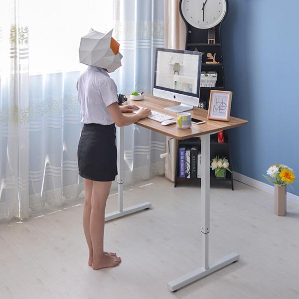 Современный стальной каркас SPCC дерево зерно Исполнительный директор офисный стол с ручной высоты