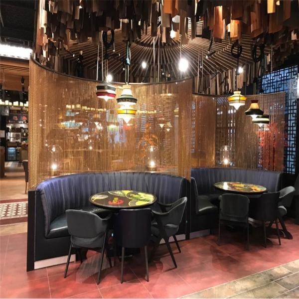 Aluminum Alloy Metal Coil Drapery Metal Mesh Curtain For Office Partition