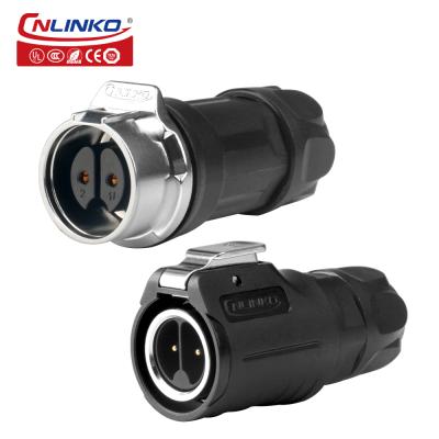 Cnlinko LP-16-2 Pin Plastic and Metal Aviation Connectors Wiring Screw Circular Waterproof Aviation Plug Connector