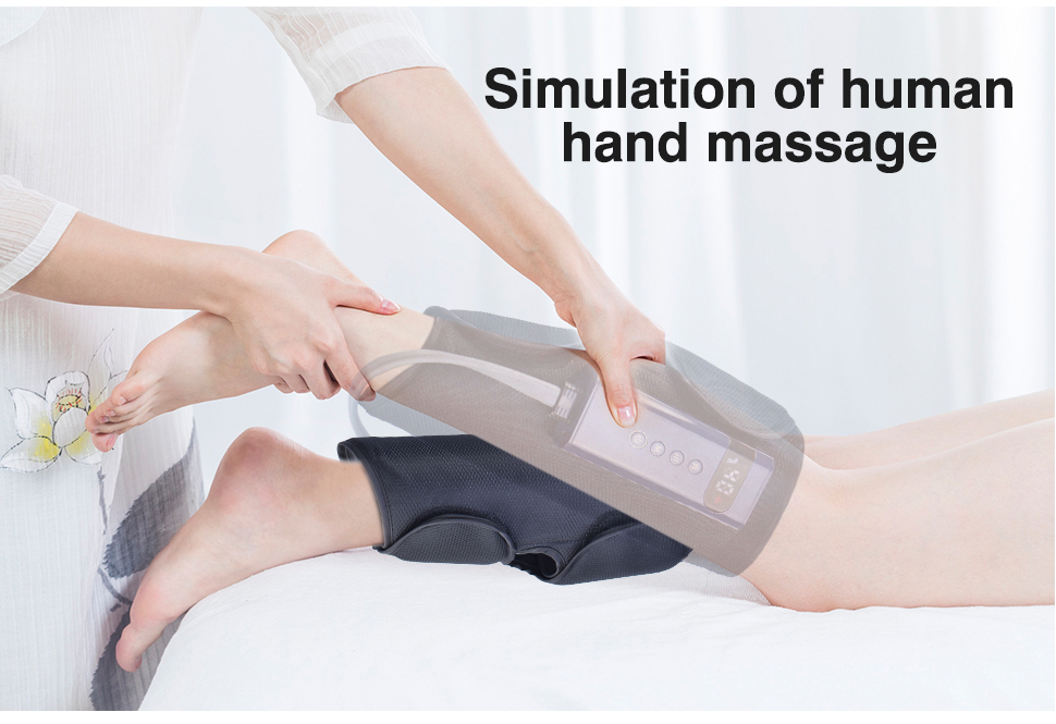 Full Electronic Foot Leg and Calf Massager Adjustable Leg Massager With Heat Air Compression