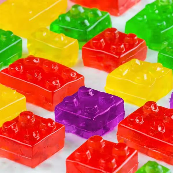 HACCP/BRC Certificate 3D 4D Gummies Building Block Jelly Gummy Cube Candy