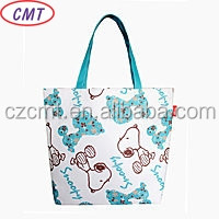 Snoopy Printing Coated Oxford Fabric Plain Style Medium Weight Resilient Coating