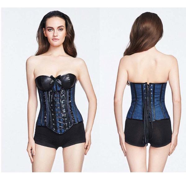 Bustier и корсет косточки 2XL голубые Overbust стальные для потери веса