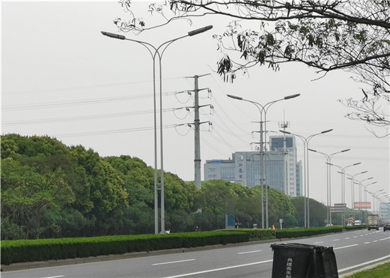 Фонарные столбы улицы руки Х8м стальные конические двойные с горячим гальванизированным погружением