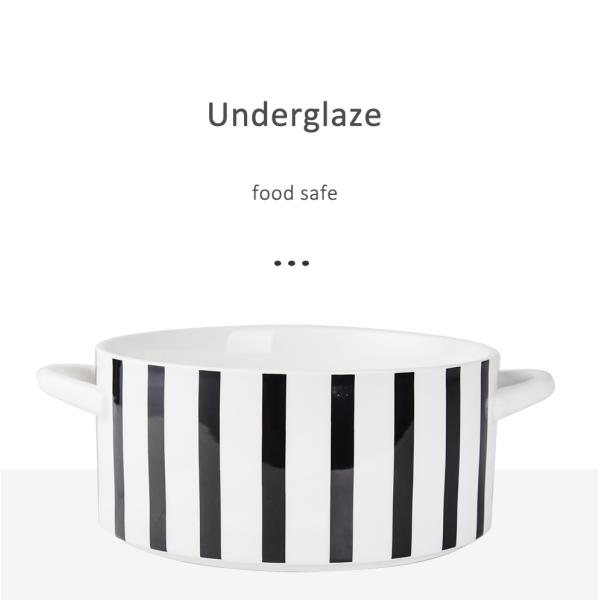 Light Luxury Ceramic Soup Bowl Set Perfect for Business Gifts and Sustainable Cooking