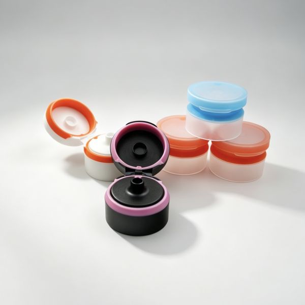 TPE Soft Touch 40mm Diameter Two Color Flip Cap