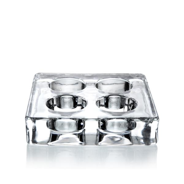 Factory Direct Transparent Glass Candle Holder with Tealight Set for party wedding decoration