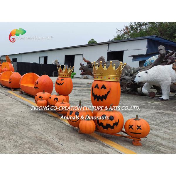 High Performance Fiberglass Animatronic Weatherproof Pumpkin Decoration Halloween Festival