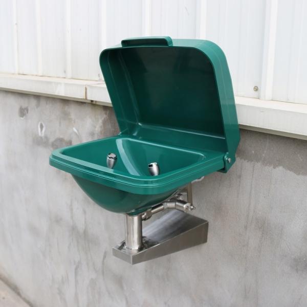 Anti-corrosion Wall-mounted ABS-cover ABS basin eye washer working place eyewash station Auto open and close