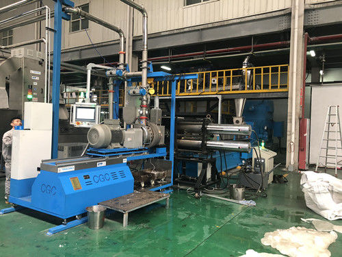 Plastic Recycling Twin Screw Extruder PC Granulator 3300kg Per Hour Polymer Compounding Equipment