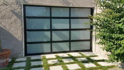 450mm Automatic Roller Garage Door Aluminum Glass Remote Control 220V