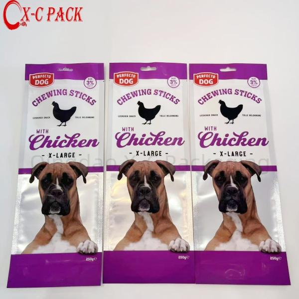 250g Custom Printed Pet Food Packaging Bag Factory Wholesale Price Recyclable Eight-Side Sealing Dog Food Packaging Bag