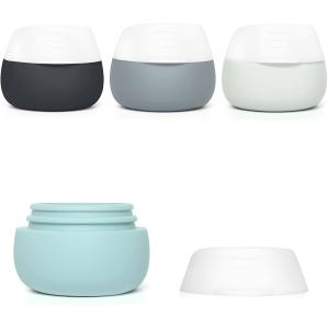 Food Grade Silicone Cosmetic Travel Jar Gray color Multi Purpose 20ml