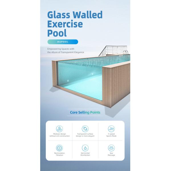 Балконный сад Апуол Бесконечный бассейн в прозрачном полиэстерном пластмассе