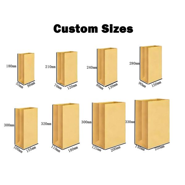 Customized Kraft Paper Twisted  Handle Bag Printing Take Away Bag