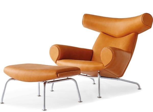 Nordic design Modern Hotel Lobby Lounge Ox Chair Designer Office Sofa Armchair by fiberglass leather