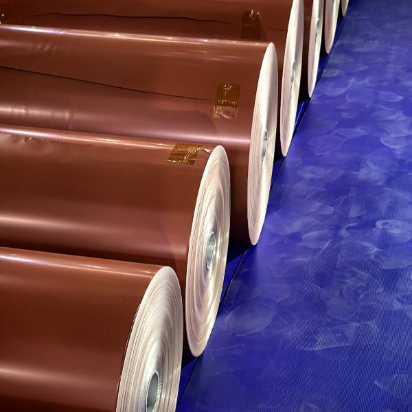 0.08mm Thickness 45mm Width Prepainted Aluminum Foil Coil For Rollable Ridge Ventilation Tape Making