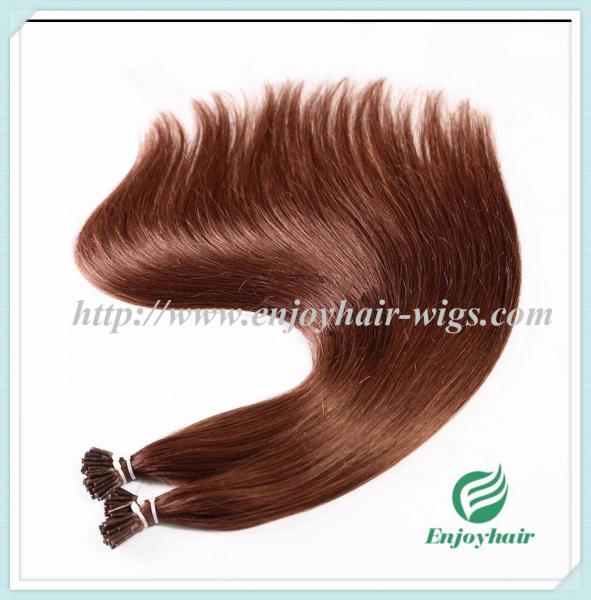 Pre-Bonded Hair 10-28 100s/pack 33# color Straight Human Hair hair extension malaysian