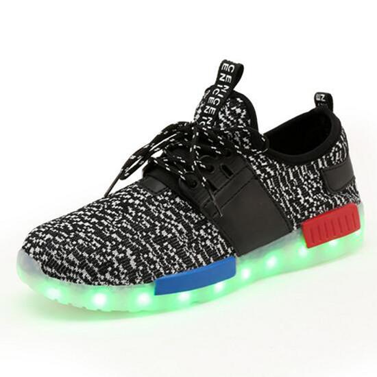Teenager Flashing Rechargeable LED Sneakers For Event Nights Long Life