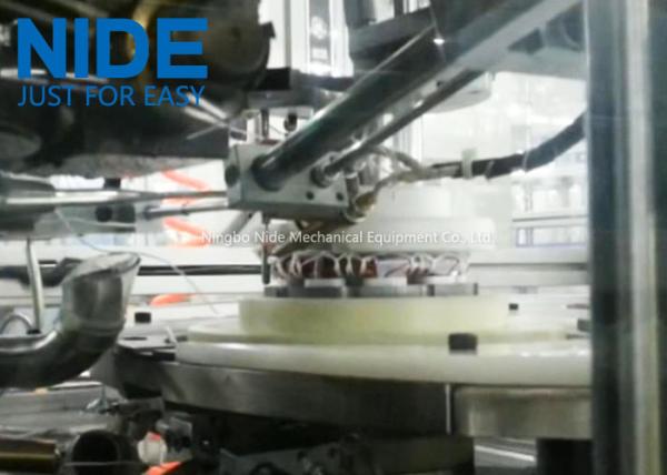 Conveyor type automatic stator coil lacing machine  with Four station