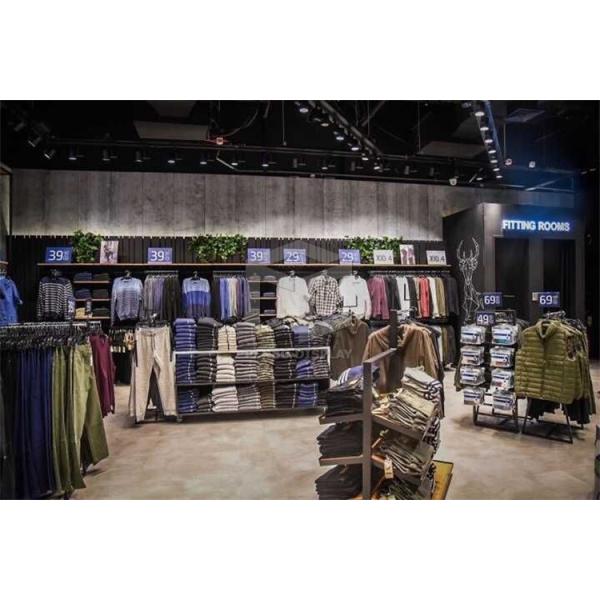Boutique Men Garments Shop Display Furniture Power Saving Electroplate
